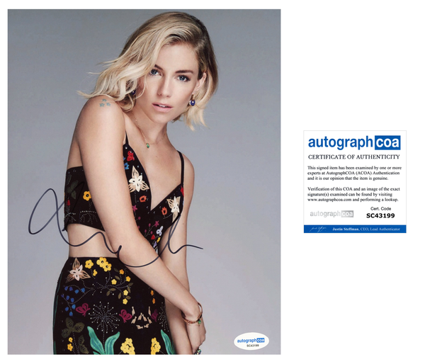 Sienna Miller Sexy Autograph Signed 8x10 Photo ACOA