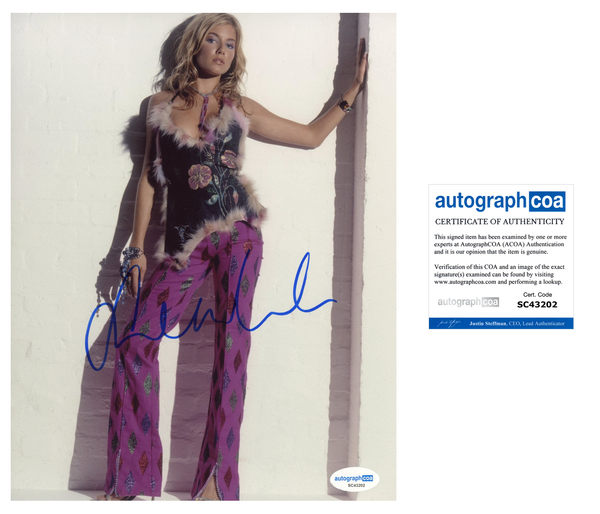 Sienna Miller Sexy Autograph Signed 8x10 Photo ACOA