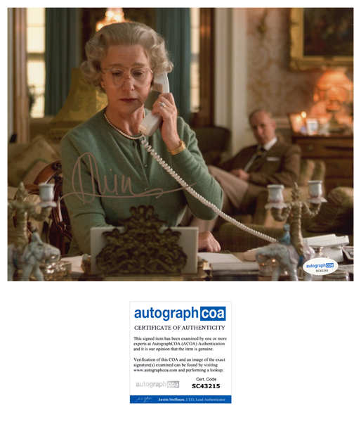 Helen Mirren The Queen Signed Autograph 8x10 Photo ACOA