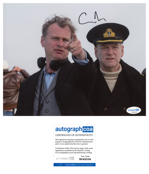 Christopher Nolan Dunkirk Signed Autograph 8x10 Photo ACOA