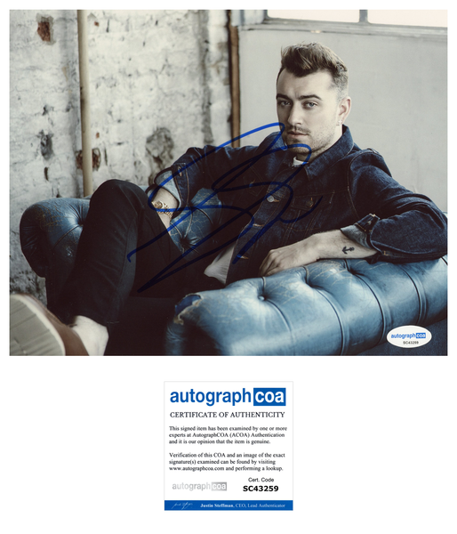 Sam Smith Singer Signed Autograph 8x10 Photo ACOA