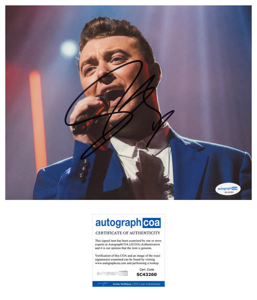 Sam Smith Singer Signed Autograph 8x10 Photo ACOA