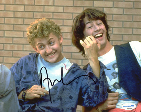 Alex Winter Bill and Ted Signed Autograph 8x10 Photo ACOA
