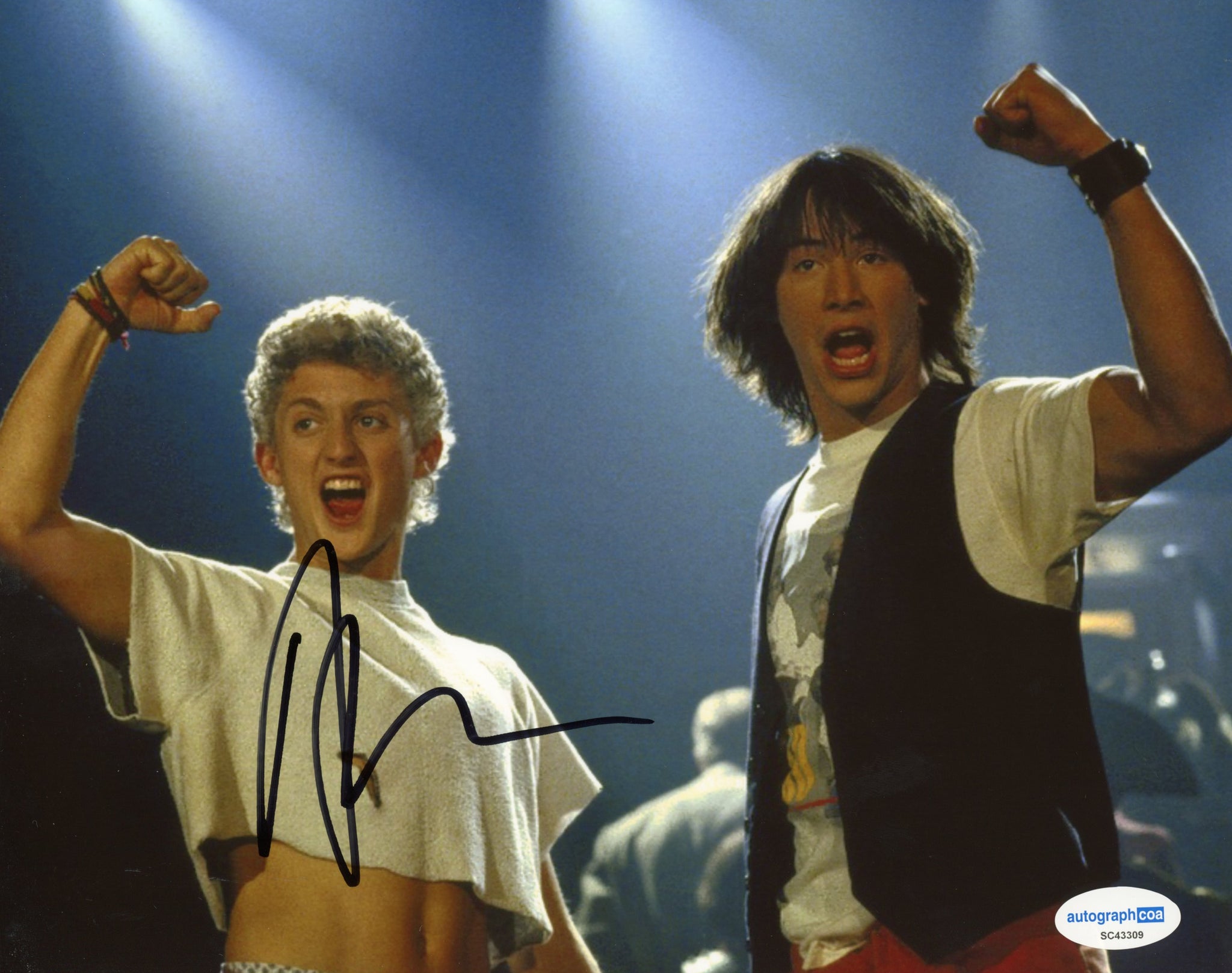 Alex Winter Bill and Ted Signed Autograph 8x10 Photo ACOA