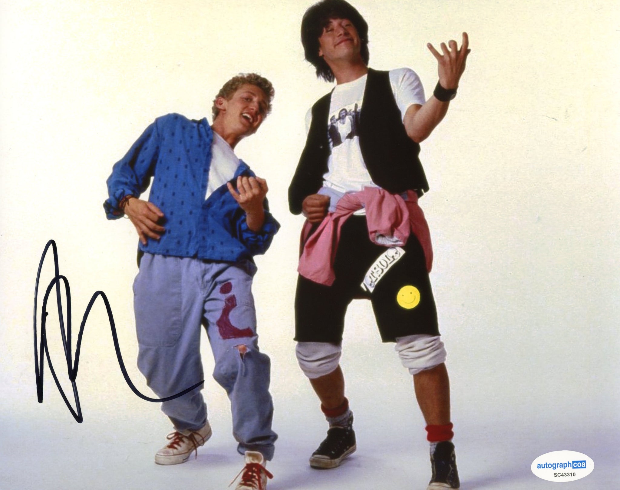 Alex Winter Bill and Ted Signed Autograph 8x10 Photo ACOA