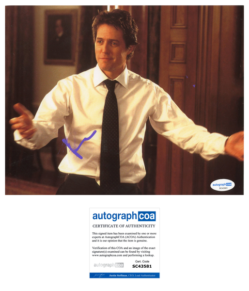 Hugh Grant Love Actually Signed Autograph 8x10 Photo ACOA
