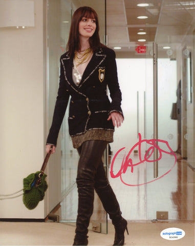 Anne Hathaway Devil Wears Prada Signed Autograph 8x10 Photo ACOA