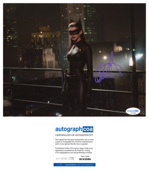 Anne Hathaway Dark Knight Signed Autograph 8x10 Photo ACOA