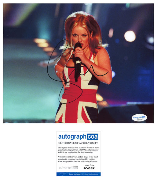 Geri Halliwell Spice Girls Signed Autograph 8x10 Photo ACOA