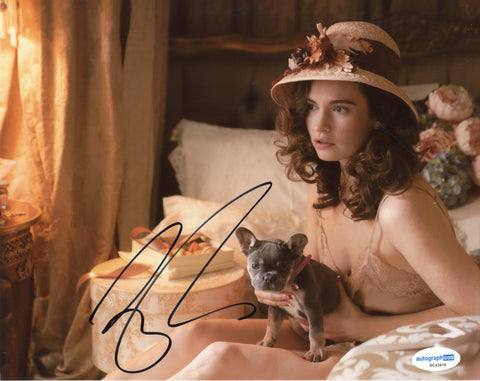 Lily James Sexy Signed Autograph 8x10 Photo ACOA