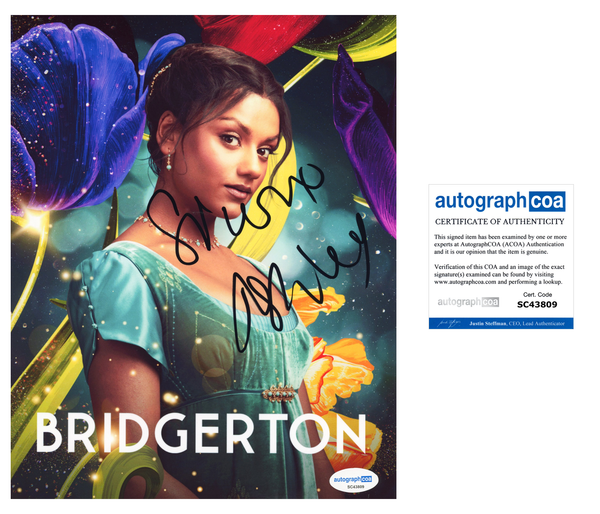 Simone Ashley Bridgerton Signed Autograph 8x10 Photo ACOA