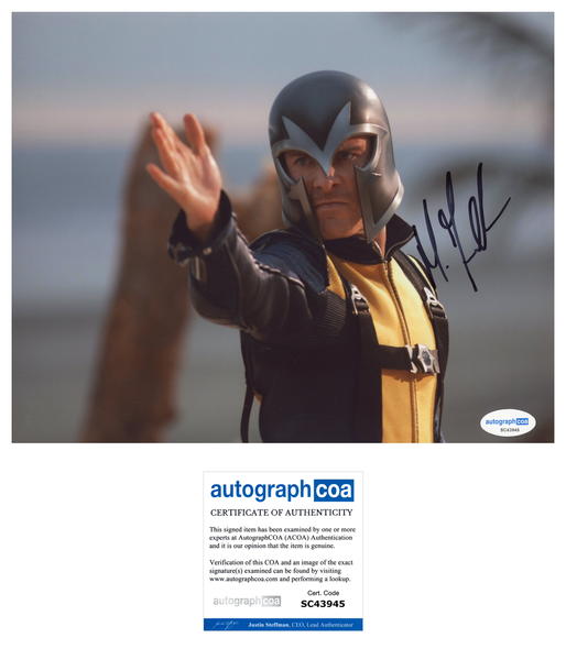 Michael Fassbender X-Men Signed Autograph 8x10 Photo ACOA