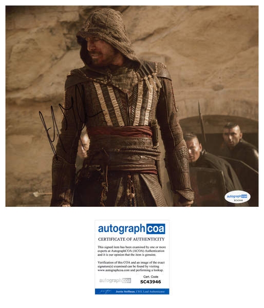 Michael Fassbender Assassin's Creed Signed Autograph 8x10 Photo ACOA