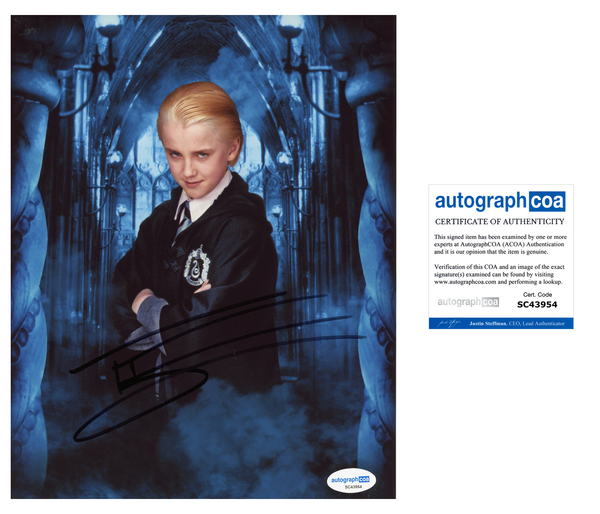 Tom Felton Harry Potter Signed Autograph 8x10 Photo ACOA
