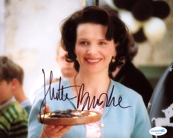 Juliette Binoche Chocolat Signed Autograph 8x10 Photo ACOA