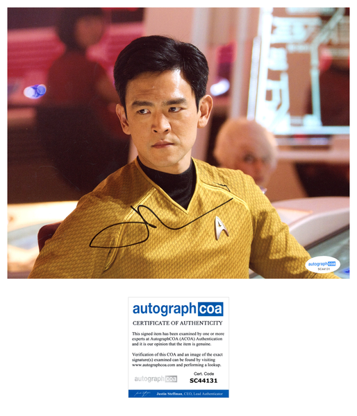 John Cho Star Trek Signed Autograph 8x10 Photo ACOA
