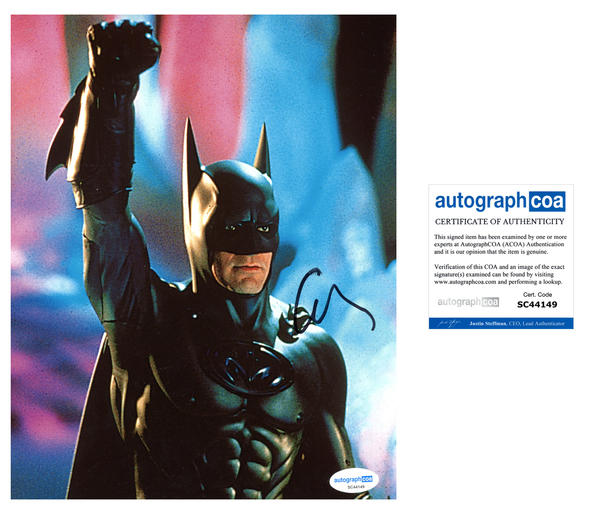 George Clooney Batman Signed Autograph 8x10 Photo ACOA