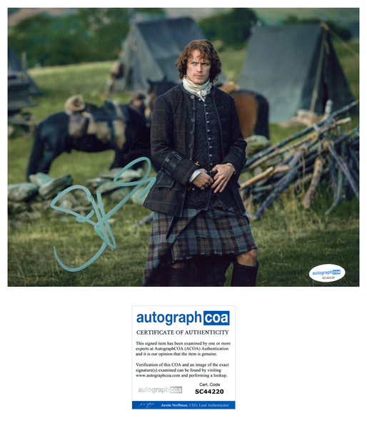 Sam Heughan Outlander Signed Autograph 8x10 Photo ACOA