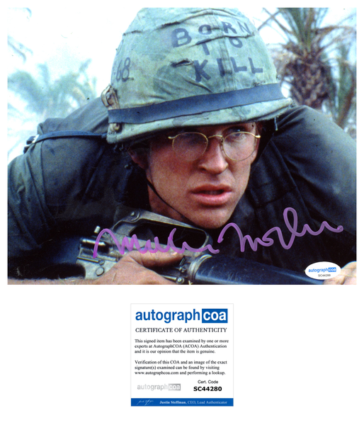 Matthew Modine Full Metal Jacket Signed Autograph 8x10 Photo ACOA