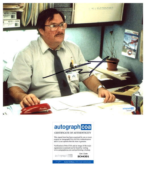 Stephen Root Office Space Signed Autograph 8x10 Photo ACOA
