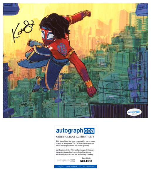 Karan Soni Across The Spider-Verse Signed Autograph 8x10 Photo ACOA50.