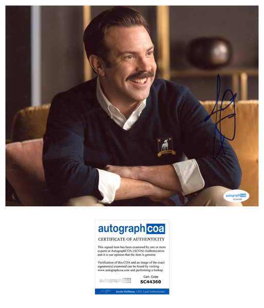 Jason Sudeikis Ted Lasso Signed Autograph 8x10 Photo ACOA