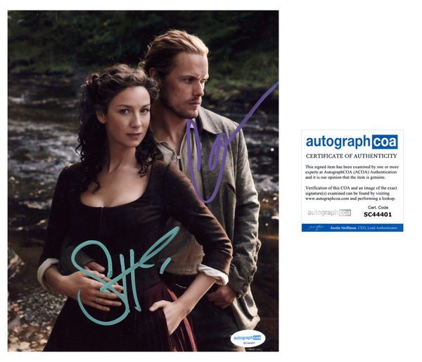 Caitriona Balfe Sam Heughan Outlander Signed Autograph 8x10 Photo ACOA