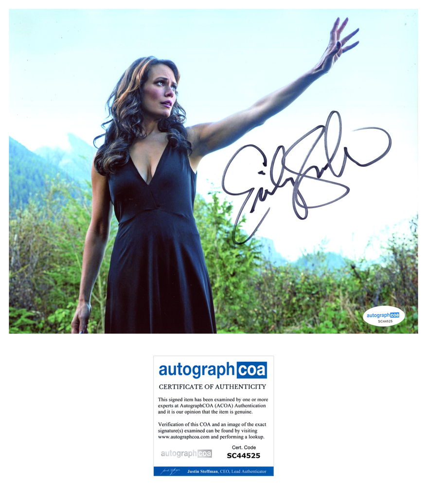 Emily Swallow Supernatural Signed Autograph 8x10 Photo ACOA Outlaw emily-swallow-supernatural-signed-autograph-8x10-photo-acoa-outlaw
