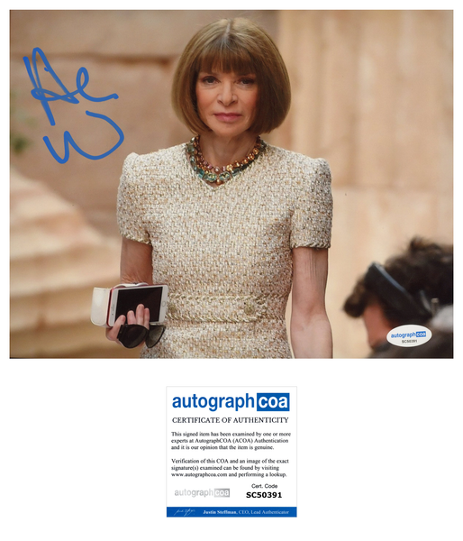 Anna Wintour Vogue Signed Autograph 8x10 Photo ACOA