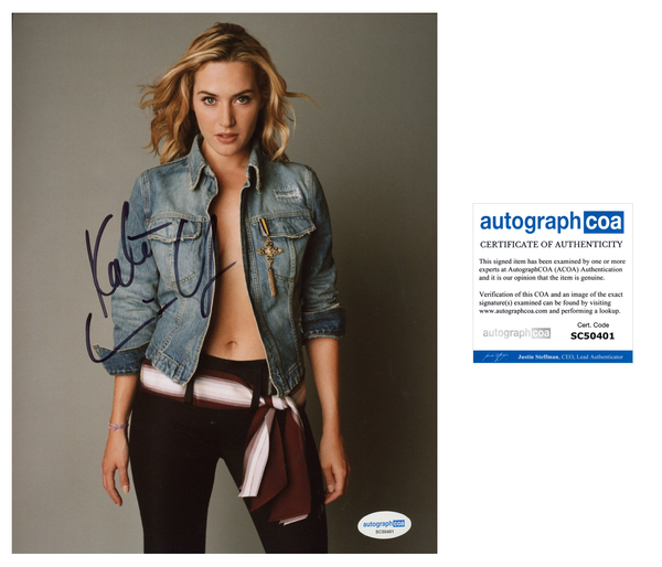 Kate Winslet Sexy Signed Autograph 8x10 Photo ACOA
