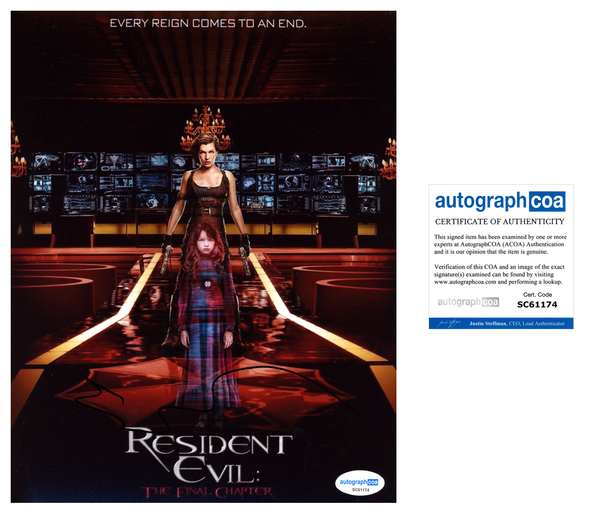 Ever Anderson Resident Evil Signed Autograph 8x10 Photo ACOA