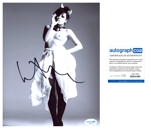 Lily Allen Sexy Signed Autograph 8x10 Photo ACOA