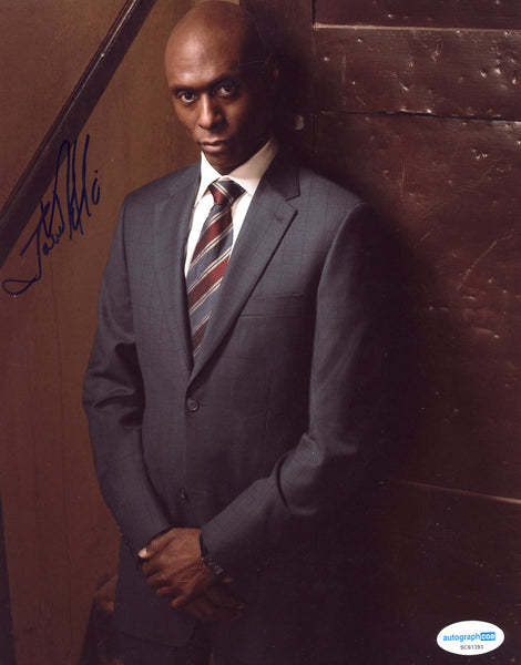 Lance Reddick Fringe Signed Autograph 8x10 Photo ACOA