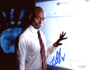 Lance Reddick Fringe Signed Autograph 8x10 Photo ACOA