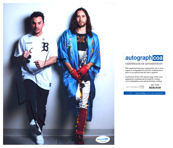 30 Seconds to Mars Shannon Jared Leto Signed Autograph 8x10 Photo ACOA