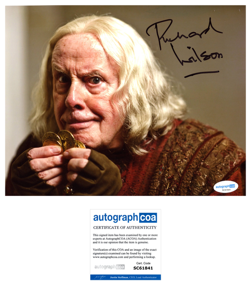 Richard Wilson Merlin Signed Autograph 8x10 Photo ACOA