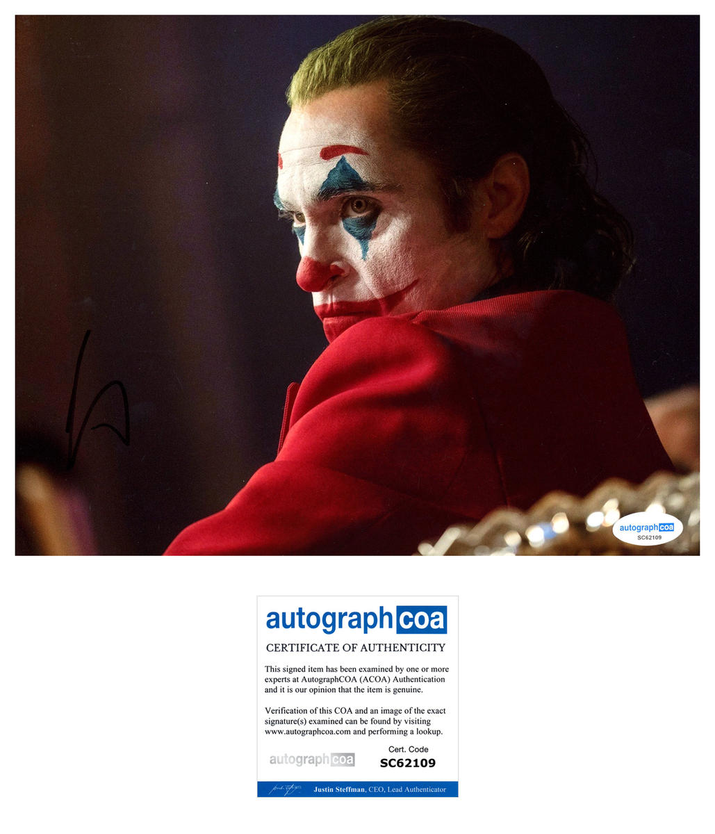 Joaquin Phoenix Joker Signed Autograph 8x10 Photo ACOA | Outlaw Hobbies ...