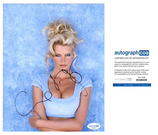 Claudia Schiffer Sexy Signed Autograph 8x10 Photo ACOA