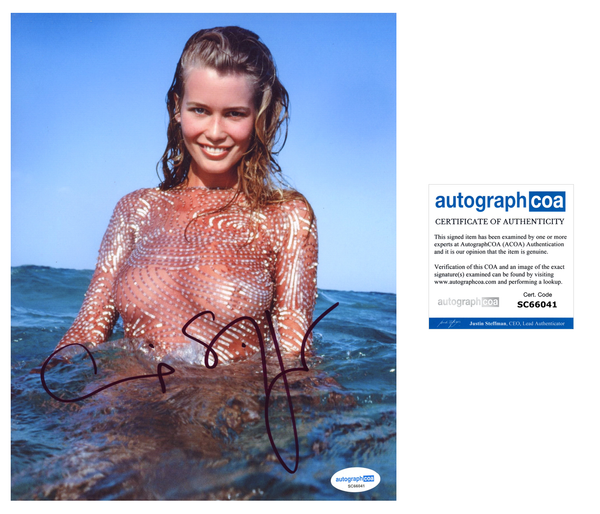 Claudia Schiffer Sexy Signed Autograph 8x10 Photo ACOA