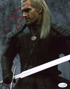 Henry Cavill The Witcher Signed Autograph 8x10 Photo ACOA