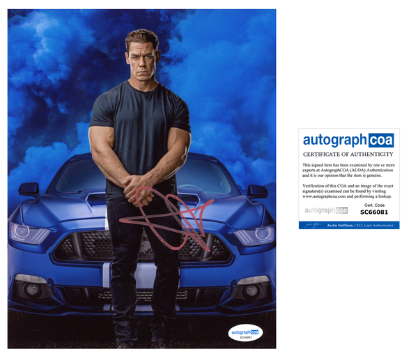 John Cena Fast Furious Signed Autograph 8x10 Photo ACOA