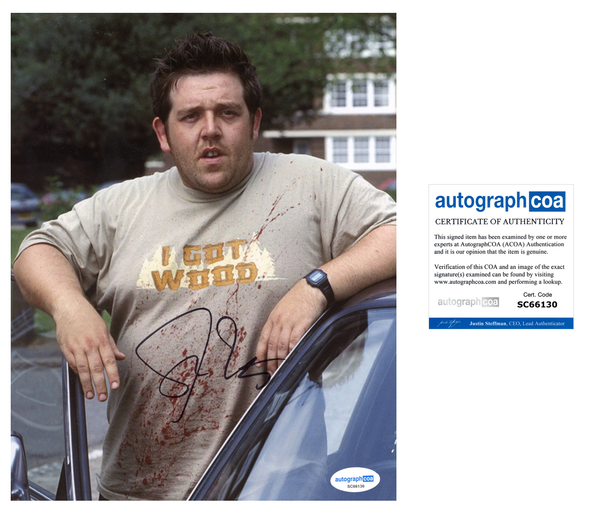Nick Frost Shaun of the Dead Signed Autograph 8x10 Photo ACOA