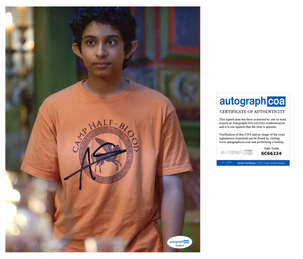 Aryan Simhadri Percy Jackson Signed Autograph 8x10 Photo ACOA