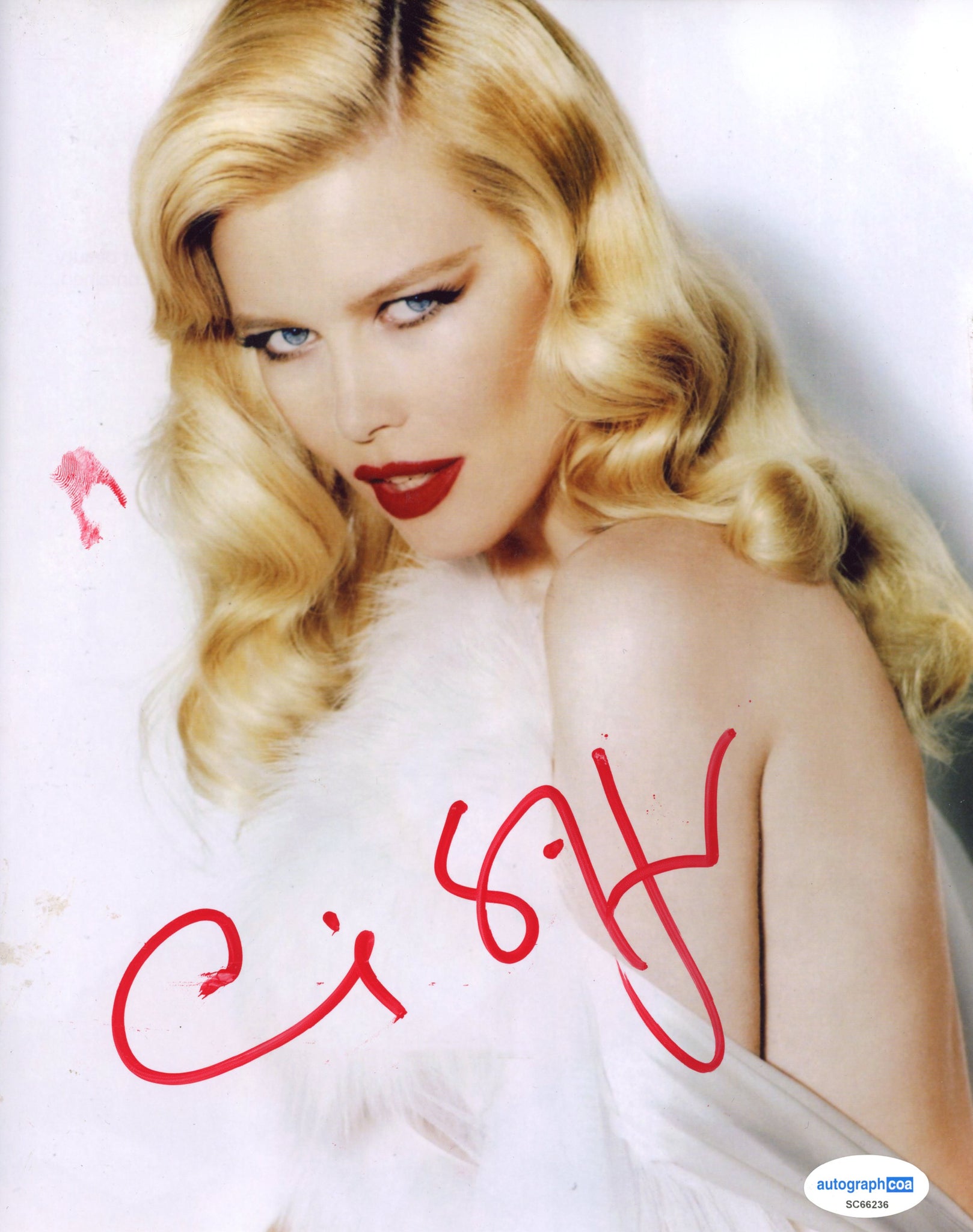 Claudia Schiffer Sexy Signed Autograph 8x10 Photo ACOA