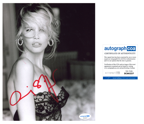 Claudia Schiffer Sexy Signed Autograph 8x10 Photo ACOA