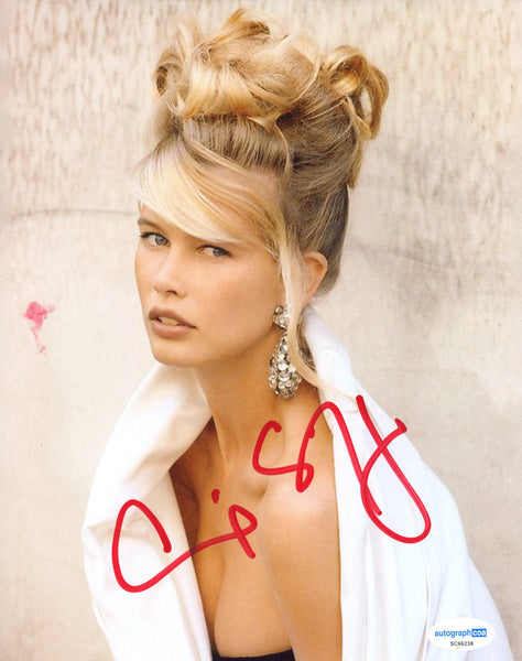 Claudia Schiffer Sexy Signed Autograph 8x10 Photo ACOA