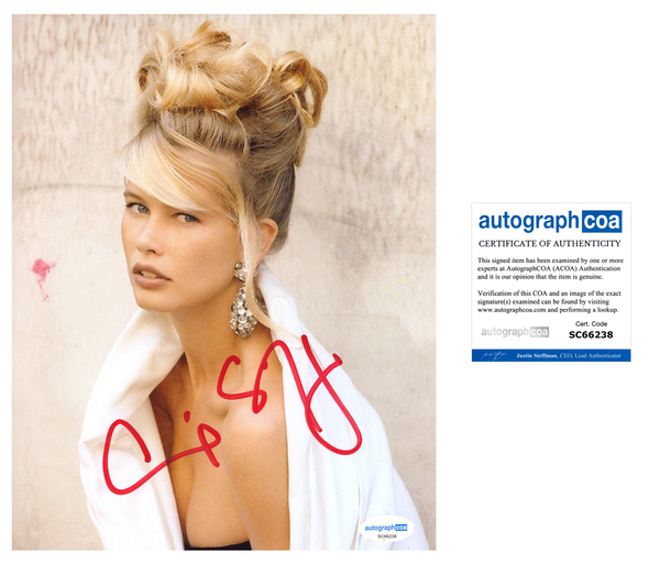 Claudia Schiffer Sexy Signed Autograph 8x10 Photo ACOA