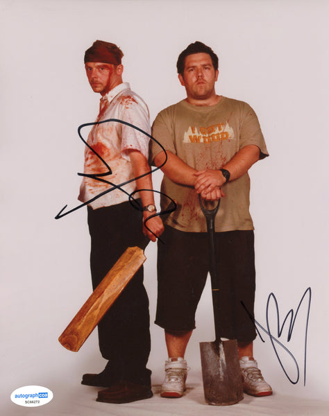 Nick Frost Simon Pegg Shaun of the Dead Signed Autograph 8x10 Photo ACOA