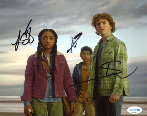 Walker Leah Aryan Percy Jackson Signed Autograph Trio 8x10 ACOA