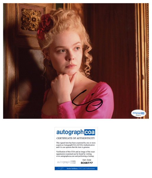 Elle Fanning The Great Signed Autograph 8x10 Photo ACOA